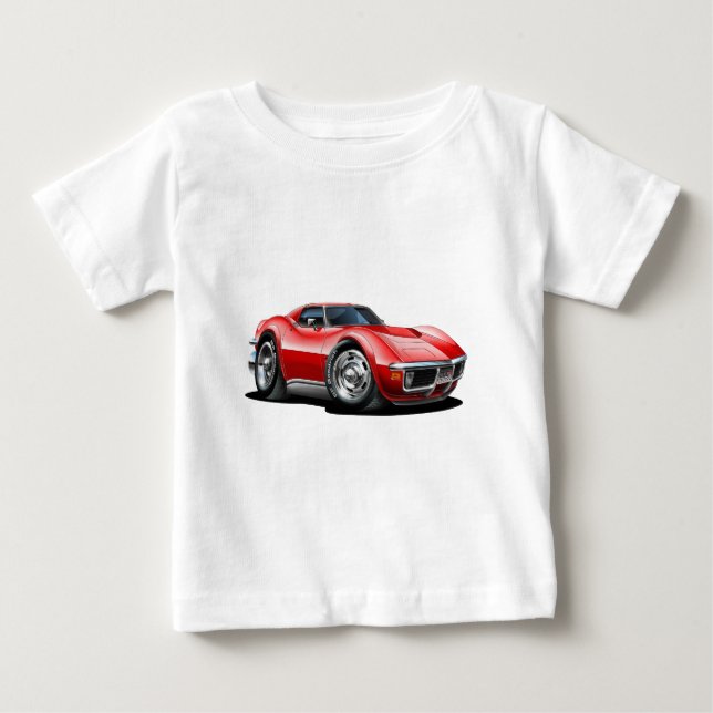 1968-72 Corvette Red Car Baby T-Shirt (Front)