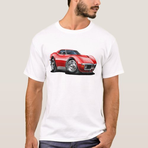 1968_72 Corvette Red Car T_Shirt