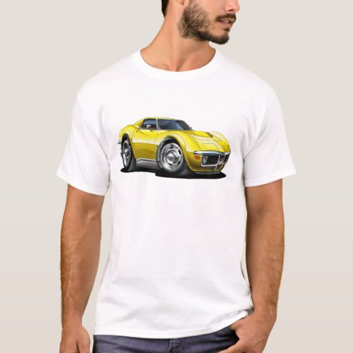 1968_72 Corvette Yellow Car T_Shirt