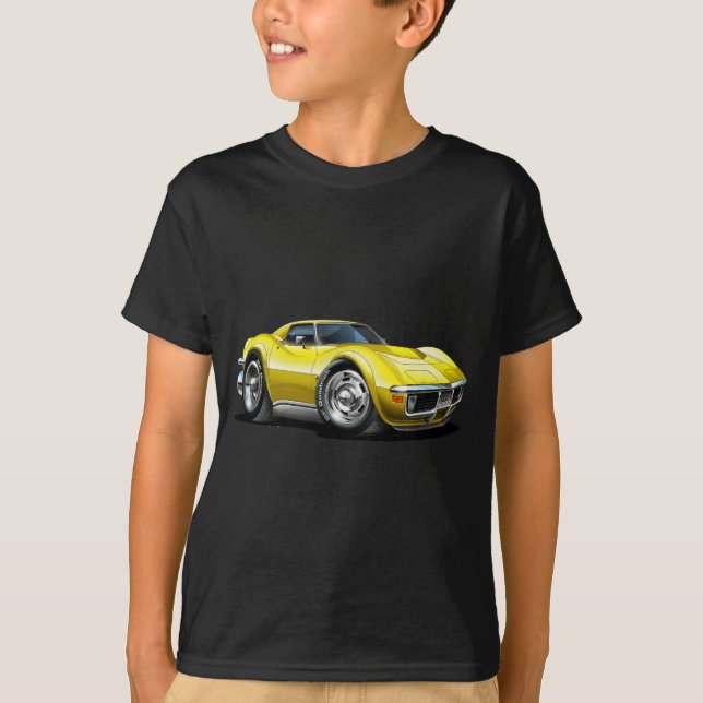 1968-72 Corvette Yellow Car T-Shirt (Front)