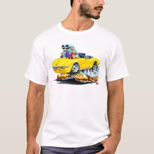 1968_72 Corvette Yellow Convertible T_Shirt
