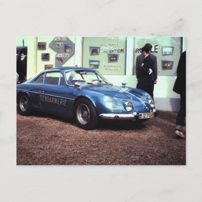 1968 Alpine Renault at Le Mans Postcard (Front)