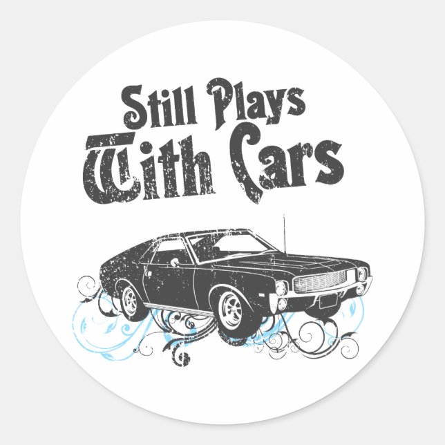 1968 AMC AMX CLASSIC ROUND STICKER (Front)