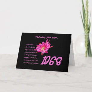 1968 Birthday - The Best Year Ever with Hit Songs Card
