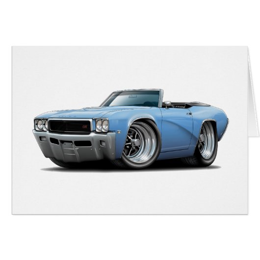 1968 Buick GS Lt Blue Convertible Cards (Front Horizontal)
