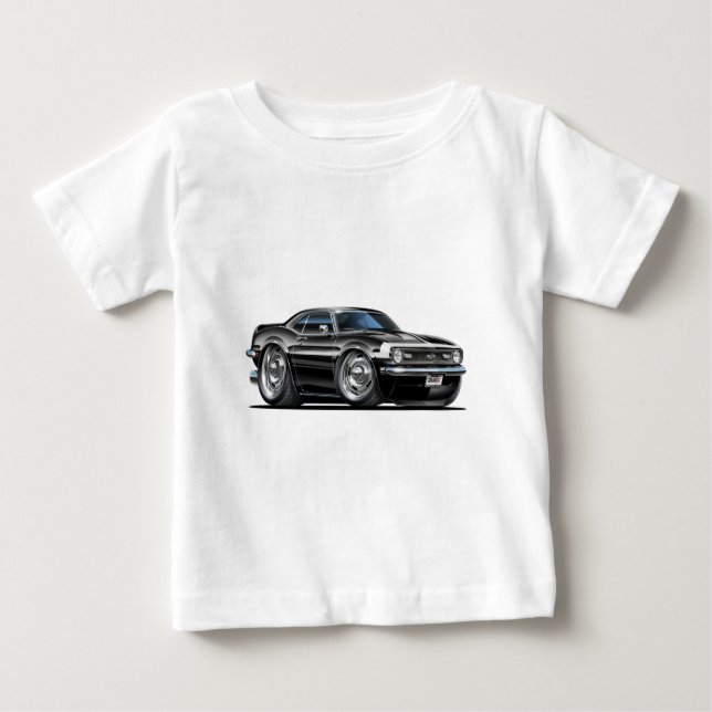 1968 Camaro Black-White Car Baby T-Shirt (Front)