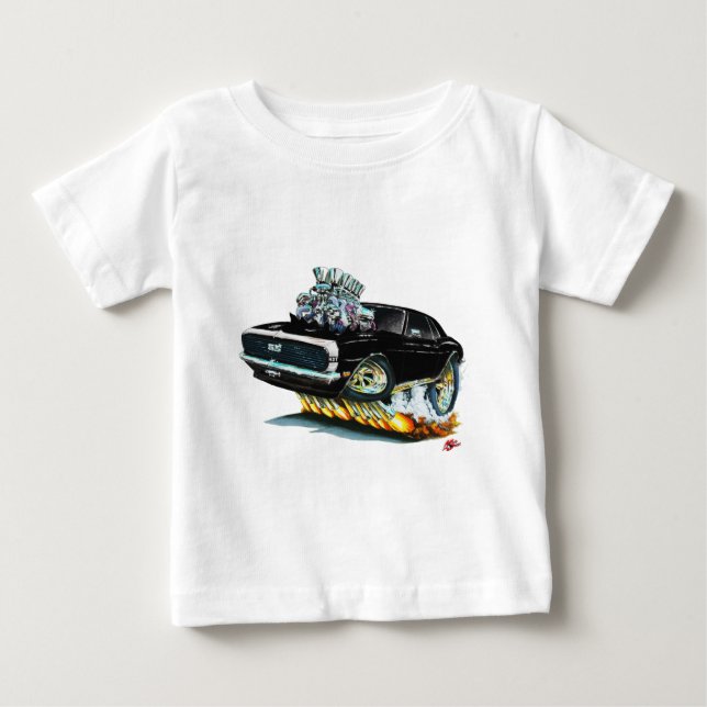 1968 Camaro Black-White Car Baby T-Shirt (Front)