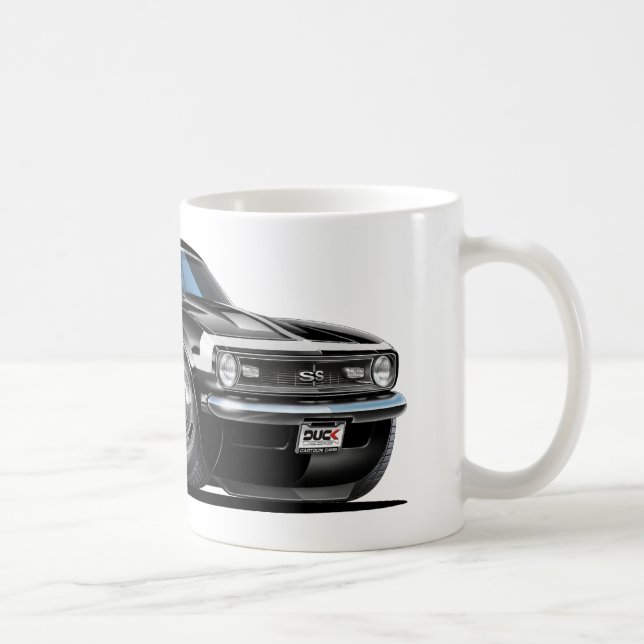 1968 Camaro Black-White Car Coffee Mug (Right)