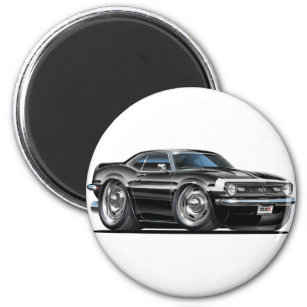1968 Camaro Black-White Car Magnet