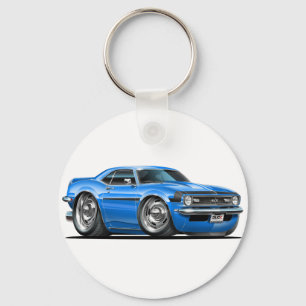 1968 Camaro Blue-Black Car Keychain