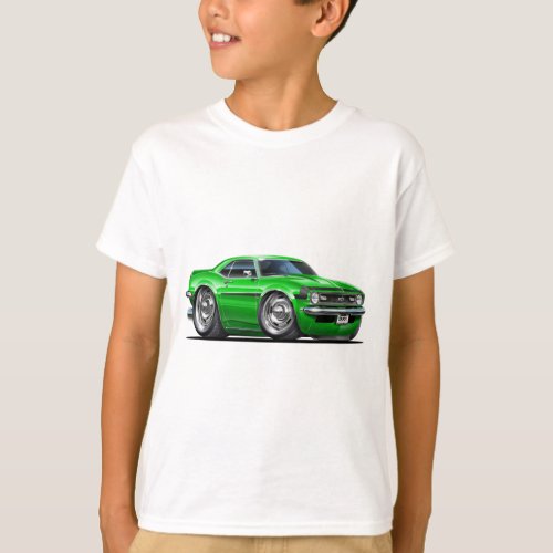 1968 Camaro Green_Black Car T_Shirt