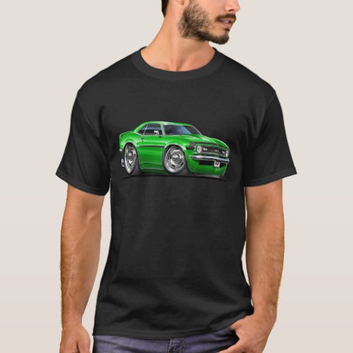 1968 Camaro Green_Black Car T_Shirt