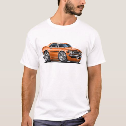 1968 Camaro Orange_Black Car T_Shirt