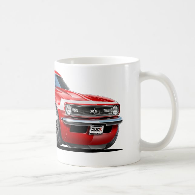1968 Camaro Red-White Car Coffee Mug (Right)