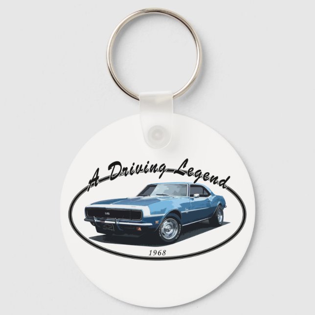 1968 CAMARO SS BLACK KEYCHAIN (Front)