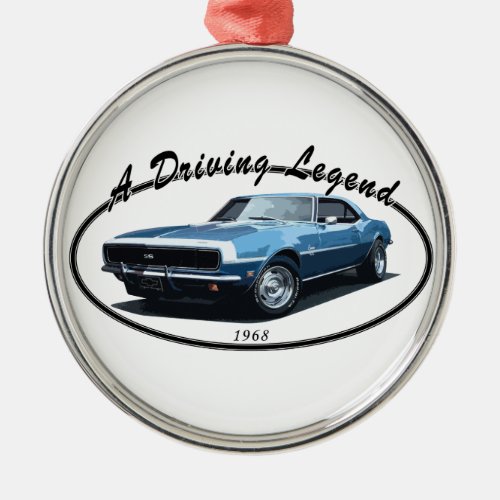 1968 CAMARO SS BLACK METAL ORNAMENT