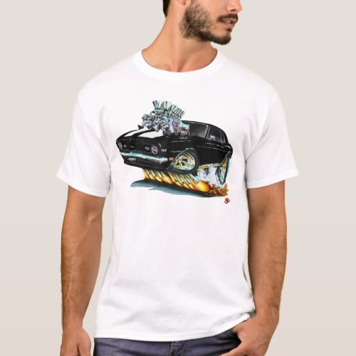 1968 Camaro SS Black_White Car T_Shirt