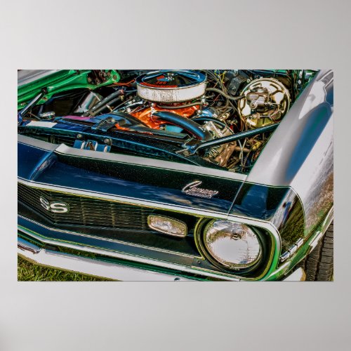 1968 Camaro SS Under the Hood Poster