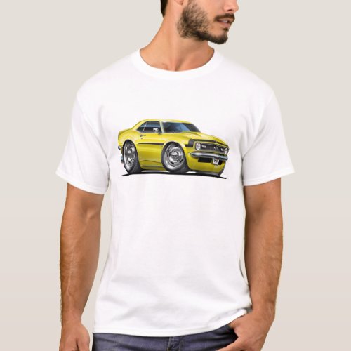 1968 Camaro Yellow_Black Car T_Shirt