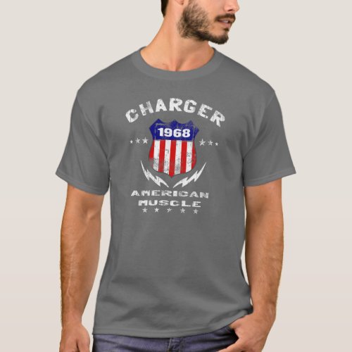 1968 Charger American Muscle v3 T_Shirt