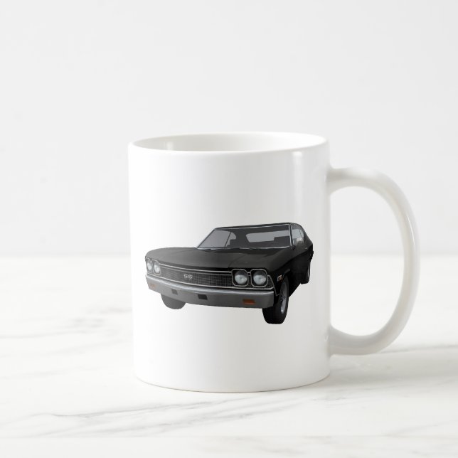 1968 Chevelle SS: Black Finish Coffee Mug (Right)