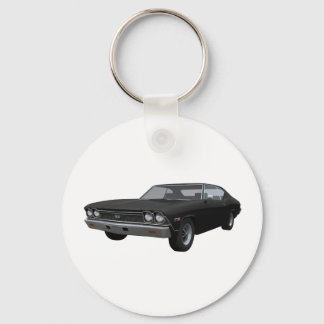 1968 Chevelle SS: Black Finish Keychain