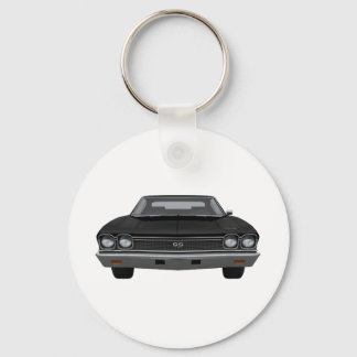 1968 Chevelle SS: Black Finish Keychain