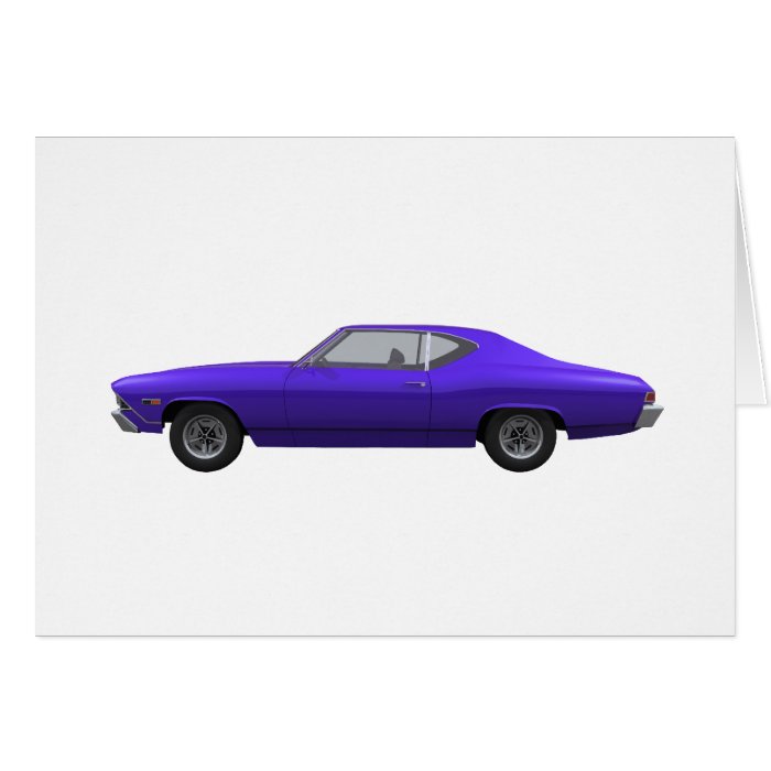 1968 Chevelle SS Purple Finish Greeting Card