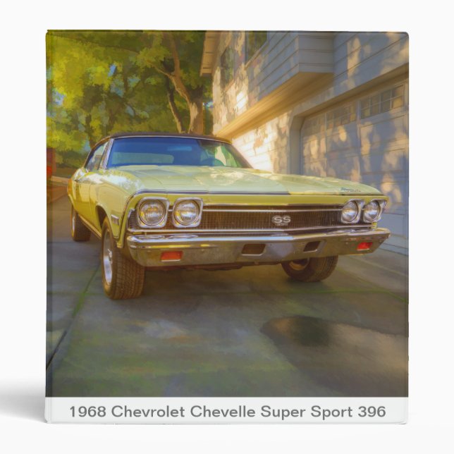 1968 CHEVROLET CHEVELLE SS 396 3 RING BINDER (Front)