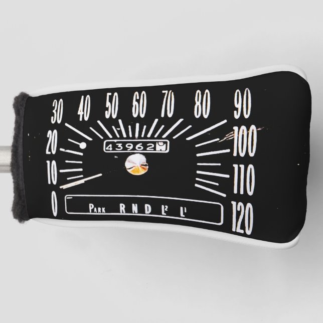 1968 Classic Car Speedometer Golf Head Cover (Front)