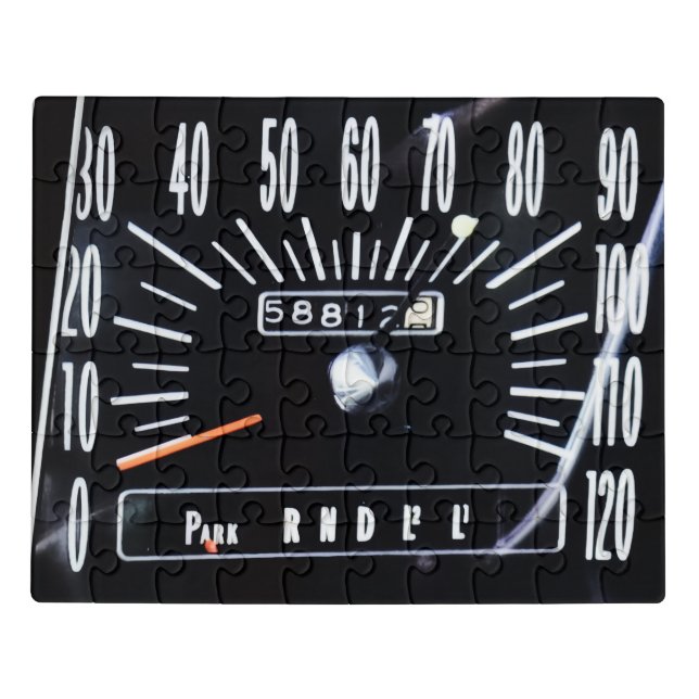 1968 Classic Car Speedometer Jigsaw Puzzle (Puzzle Horizontal)