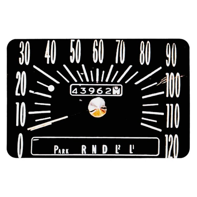1968 Classic Car Speedometer Magnet (Horizontal)