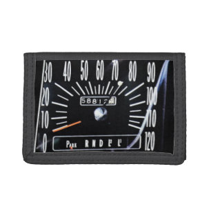 1968 Classic Car Speedometer Trifold Wallet