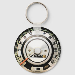 1968 Classic Sports Car Speedometer Keychain