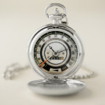 1968 Classic Sports Car Speedometer Pocket Watch<br><div class="desc">This pocket watch featuring speedometer from a very famous make and model sports car with those one of a kind odometer numerals is perfect for anyone who loves classic cars, especially this vehicle and owns one. This unique timepiece is also great for wearing anywhere including car shows and cruise-ins. This...</div>