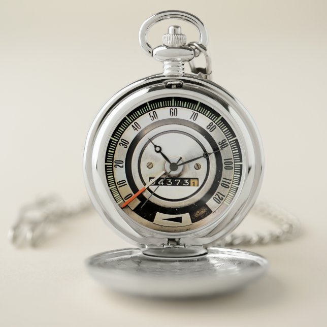 1968 Classic Sports Car Speedometer Pocket Watch (Inside)
