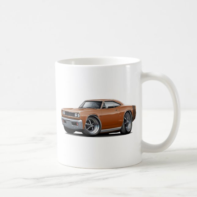 1968 Coronet RT Brown-Black Car Coffee Mug (Right)