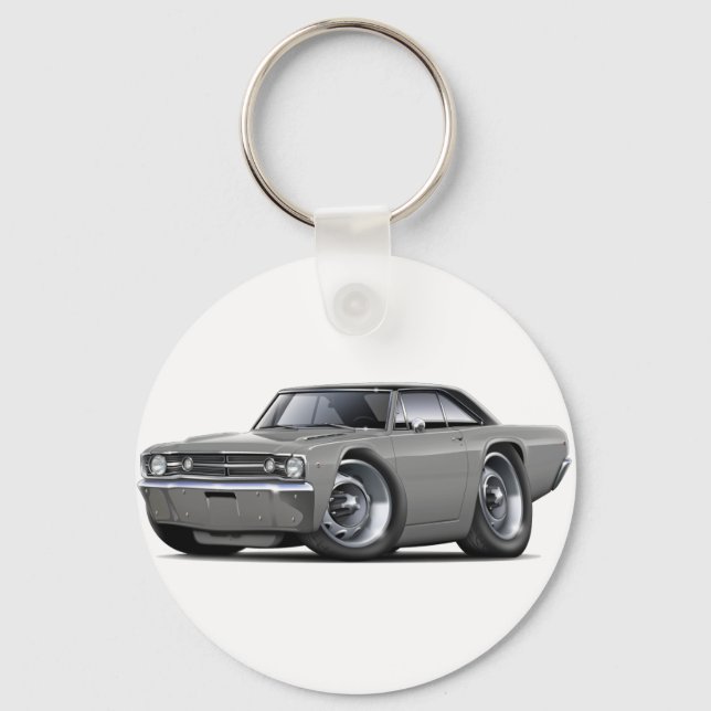 1968 Dart Grey-Black Top Car Keychain (Front)