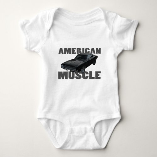 1968 dodge charger rt american muscle baby bodysuit