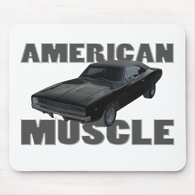1968 dodge charger r/t american muscle mouse pad (Front)