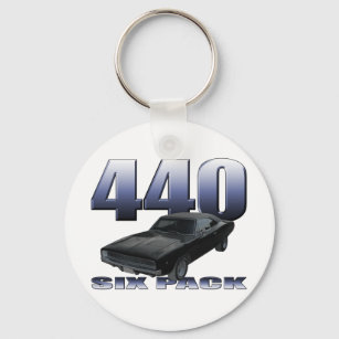 1968 dodge charger rt 440 six pack keychain
