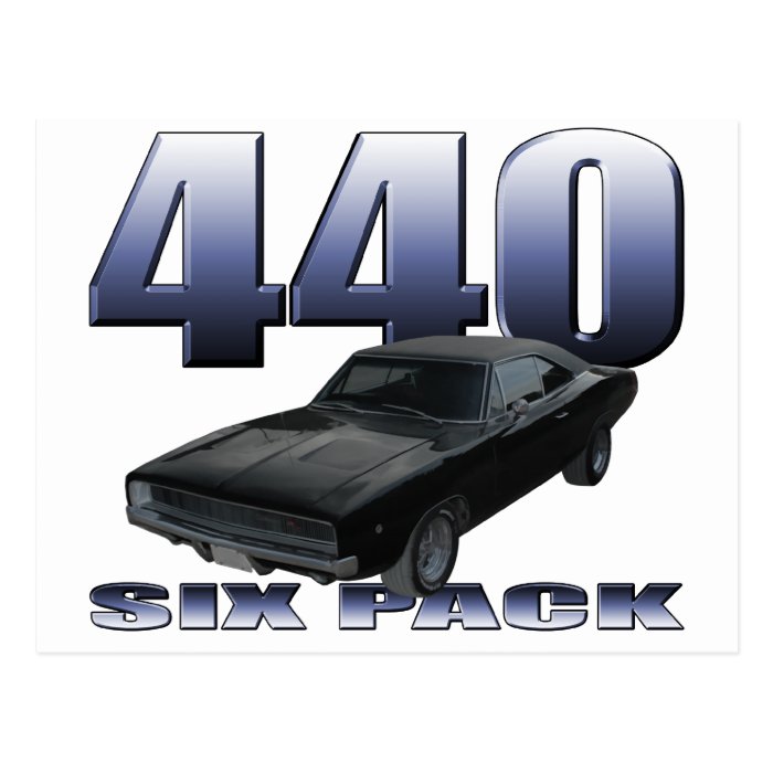 1968 dodge charger rt 440 six pack postcards