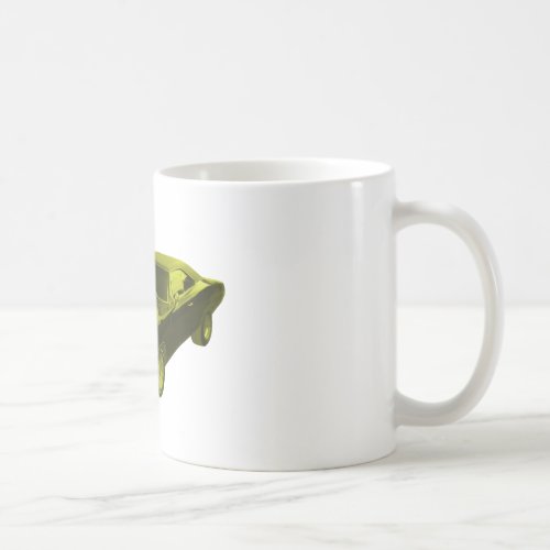 1968 dodge charger yellow coffee mug