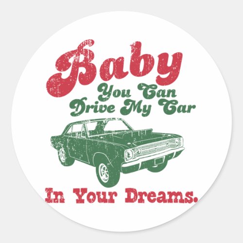1968 Dodge Hurst Hemi Dart Classic Round Sticker