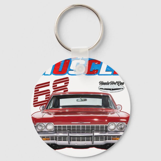 1968 Fastback,pony car,Hotrod,Drag Car,Oldtimer,cl Keychain (Front)