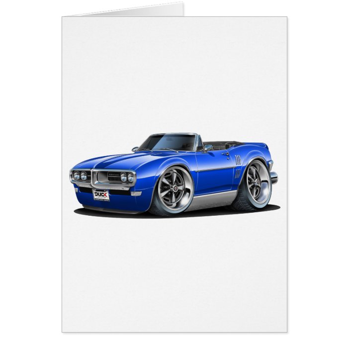 1968 Firebird Blue Convertible Cards