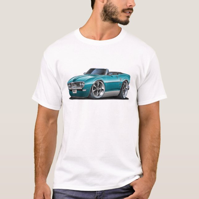 1968 Firebird Teal Convertible T-Shirt (Front)
