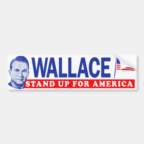 1968 George Wallace Stand Up For America Bumper Bumper Sticker