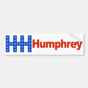 1968 Hubert Humphrey HHH Vintage Bumper Sticker