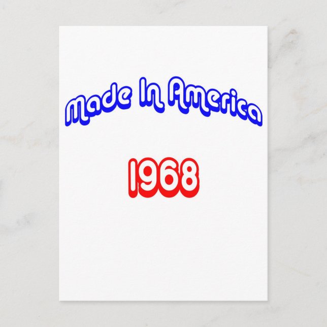 1968 Made In America Postcard (Front)
